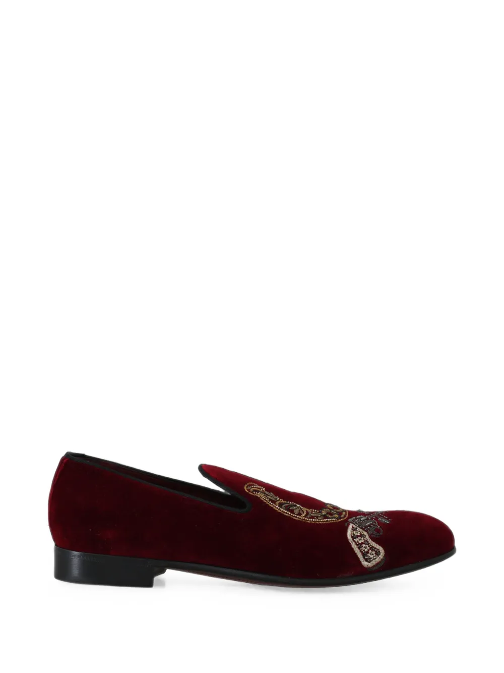 Dolce & Gabbana embroidered loafers - Rouge