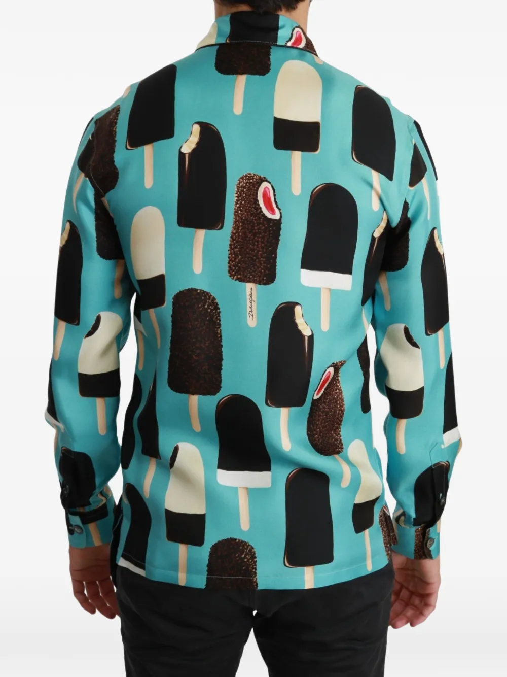 Dolce & Gabbana Overhemd met ijsjes-print Blauw