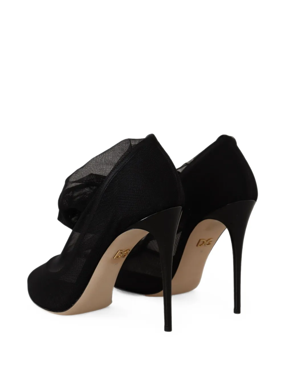 Dolce & Gabbana mesh pointed-toe pumps Zwart