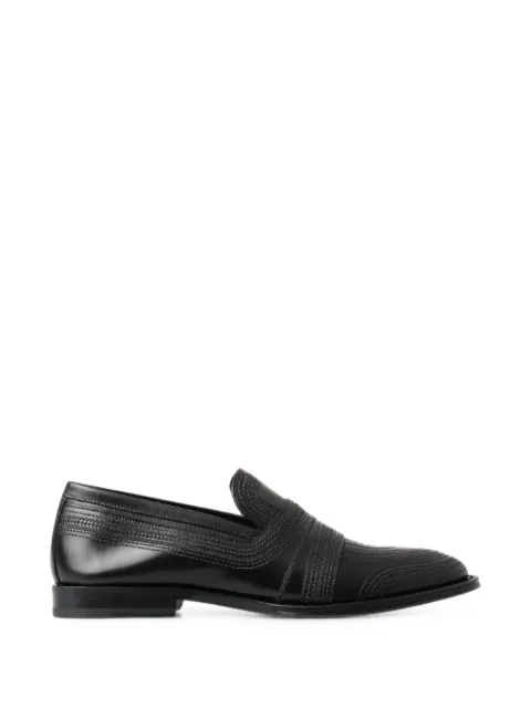 Dolce & Gabbana stitch-detail leather loafers