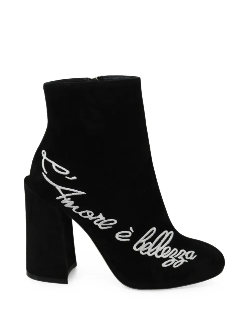Dolce & Gabbana embroidered suede ankle boots - Noir Dolce & Gabbana embroidered suede ankle boots - Noir