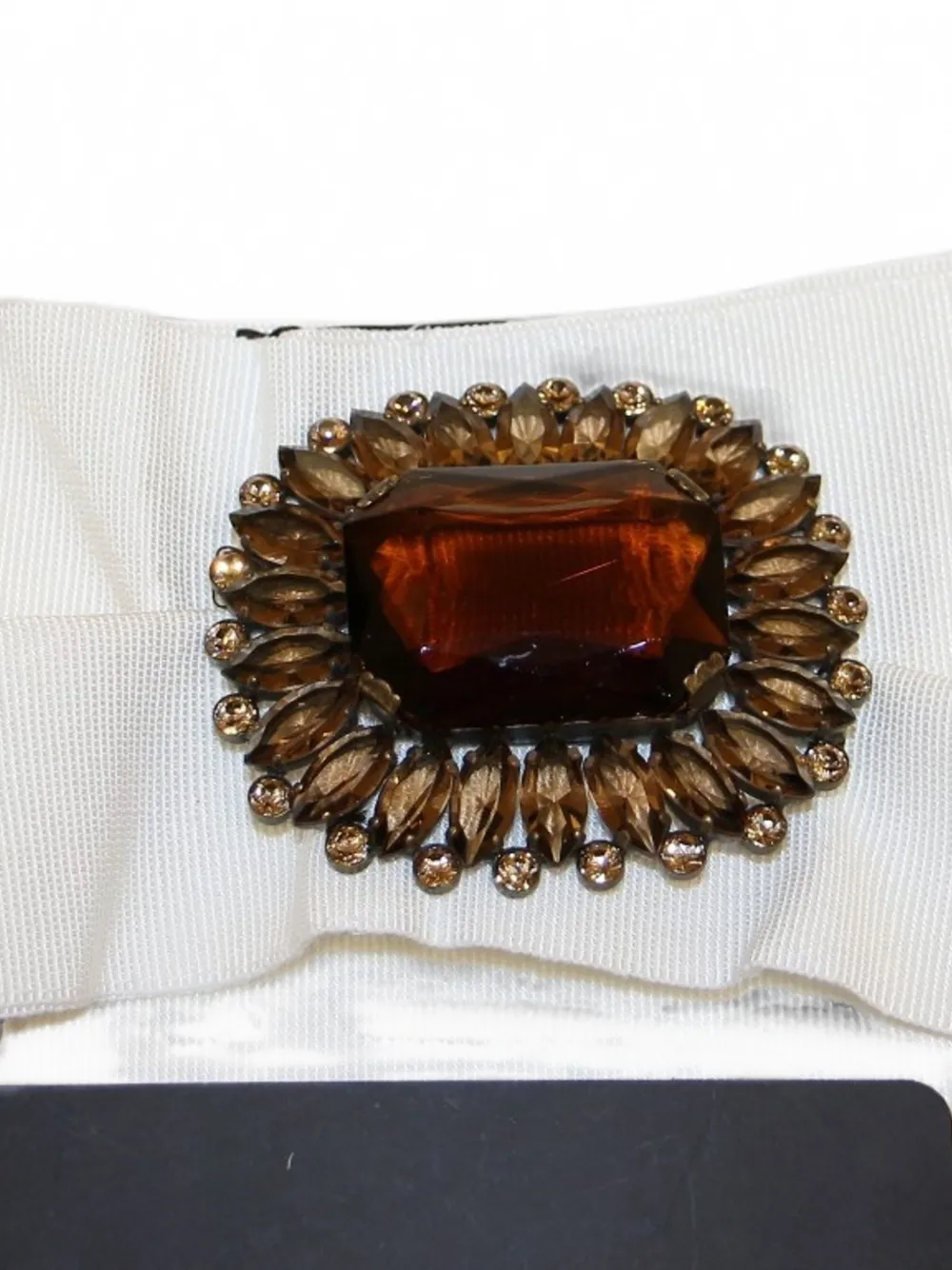 Dolce & Gabbana Verfraaide riem met drukknoop Wit