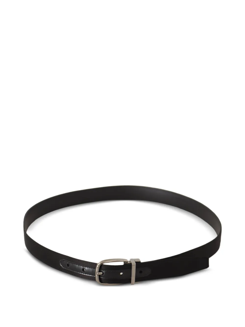 Dolce & Gabbana logo-buckle leather belt - Schwarz