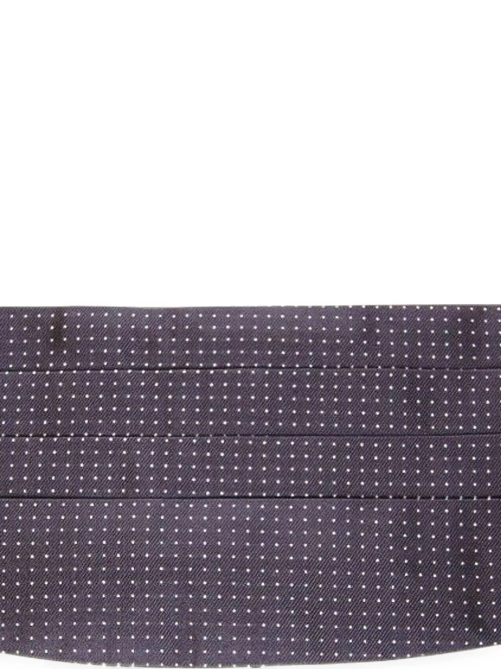 Dolce & Gabbana Geplooide cummerbund met stippen Zwart