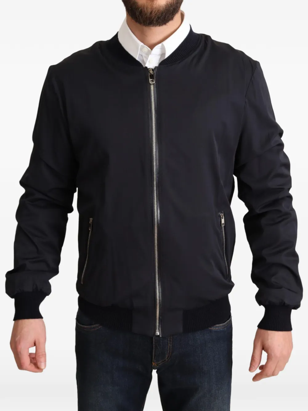 Dolce & Gabbana silk bomber jacket - Schwarz