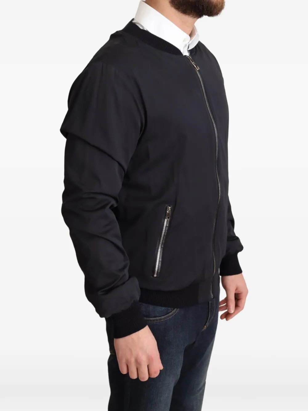 Dolce & Gabbana Zijden bomberjack Zwart