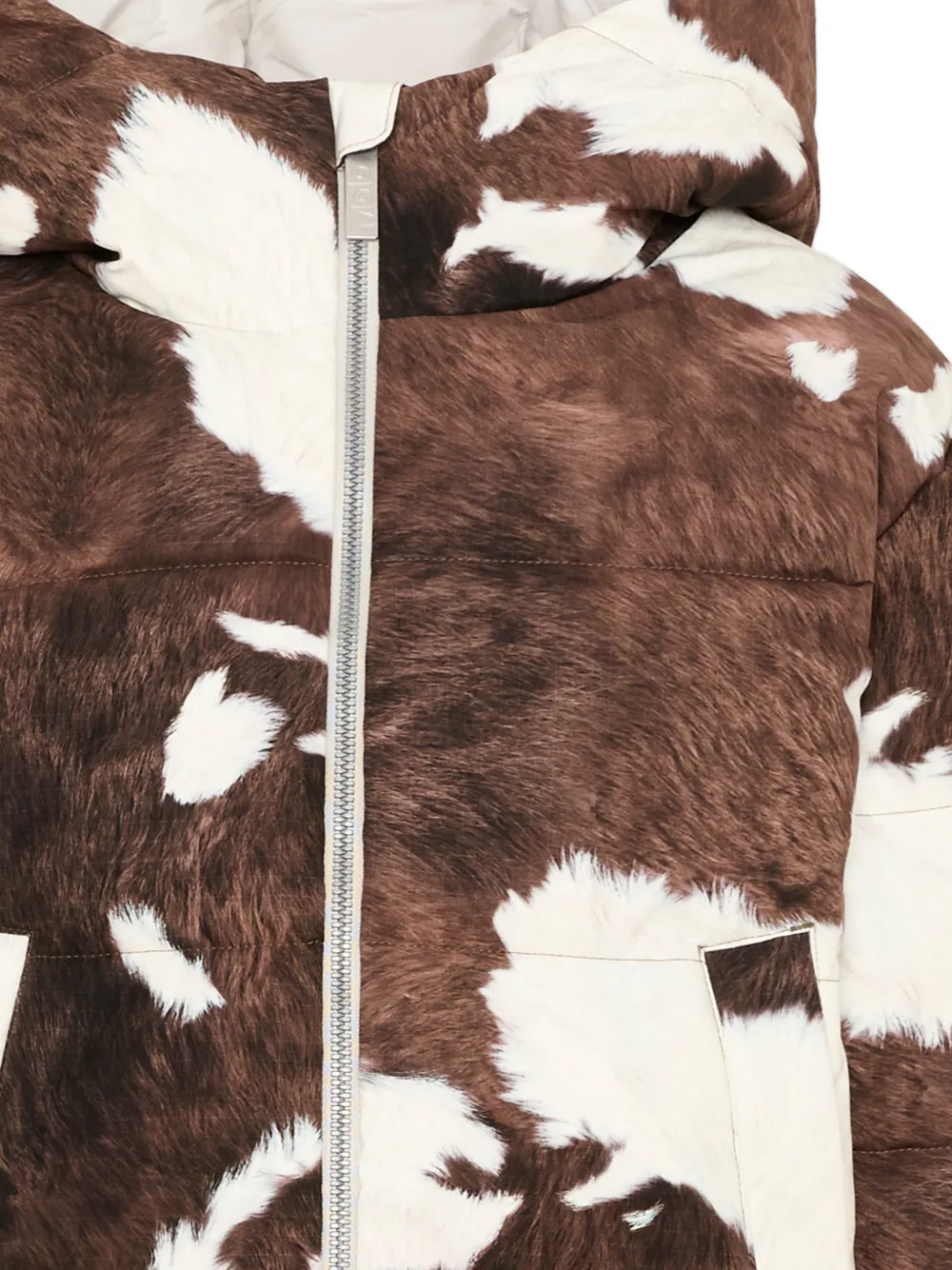 Molo Jack met koeien-print en capuchon Bruin