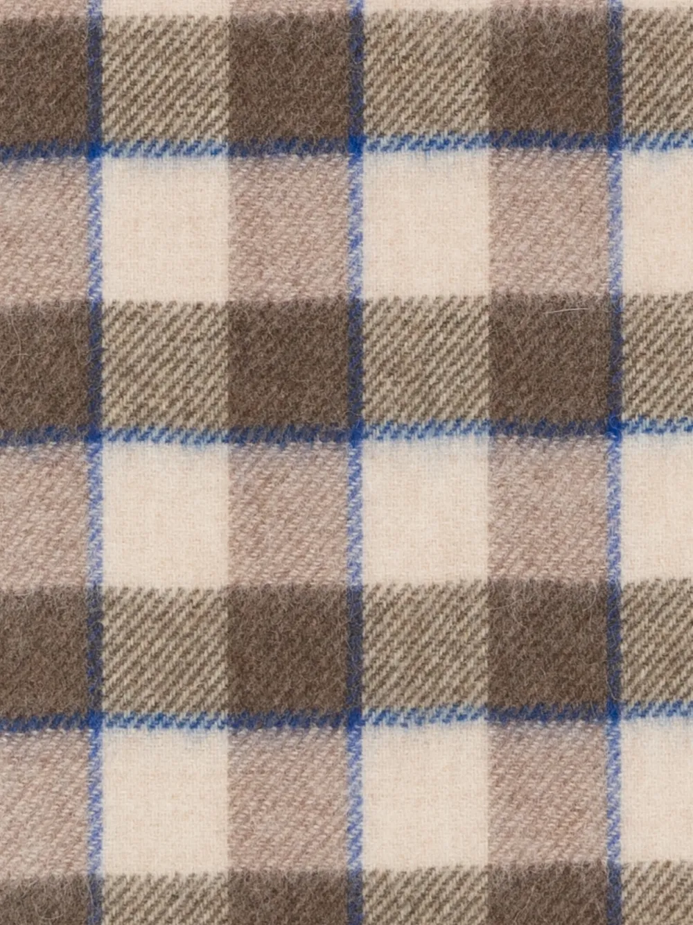 A.P.C. check-pattern fringed scarf Beige