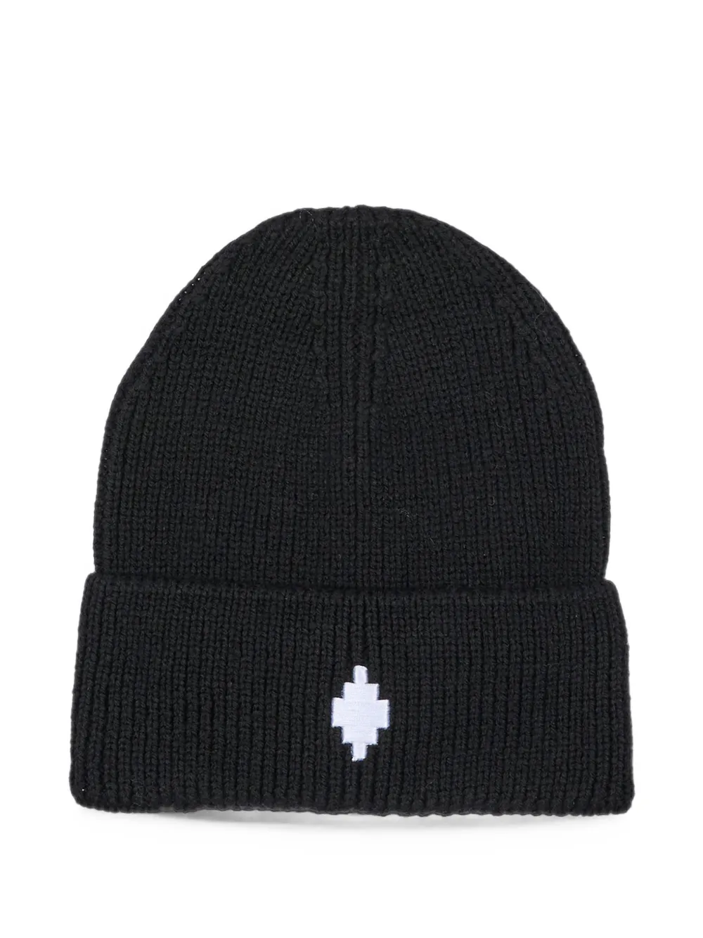 COUNTY OF MILAN KIDS Cross logo-embroidered beanie hat - Nero
