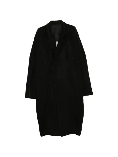 Rick Owens abrigo Poiret oversize con solapas de muesca