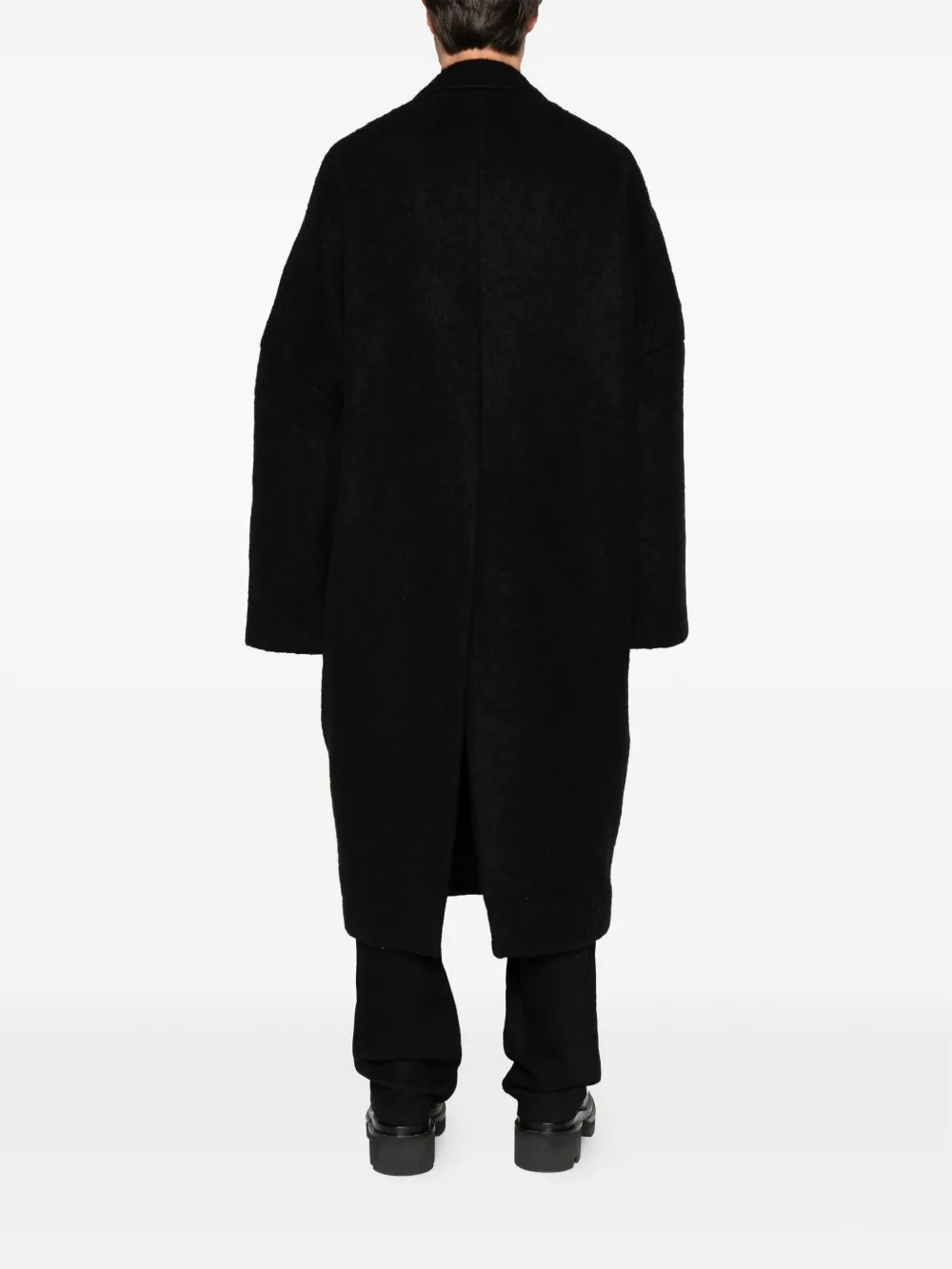 Rick Owens Poiret oversized jas met gekerfde revers Zwart