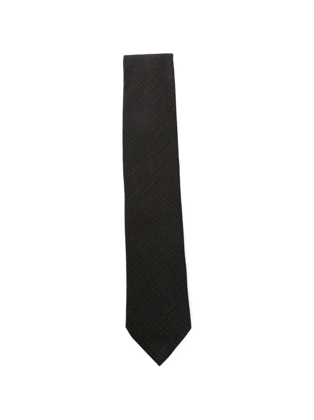 Zegna textured-finish tie - Marrone