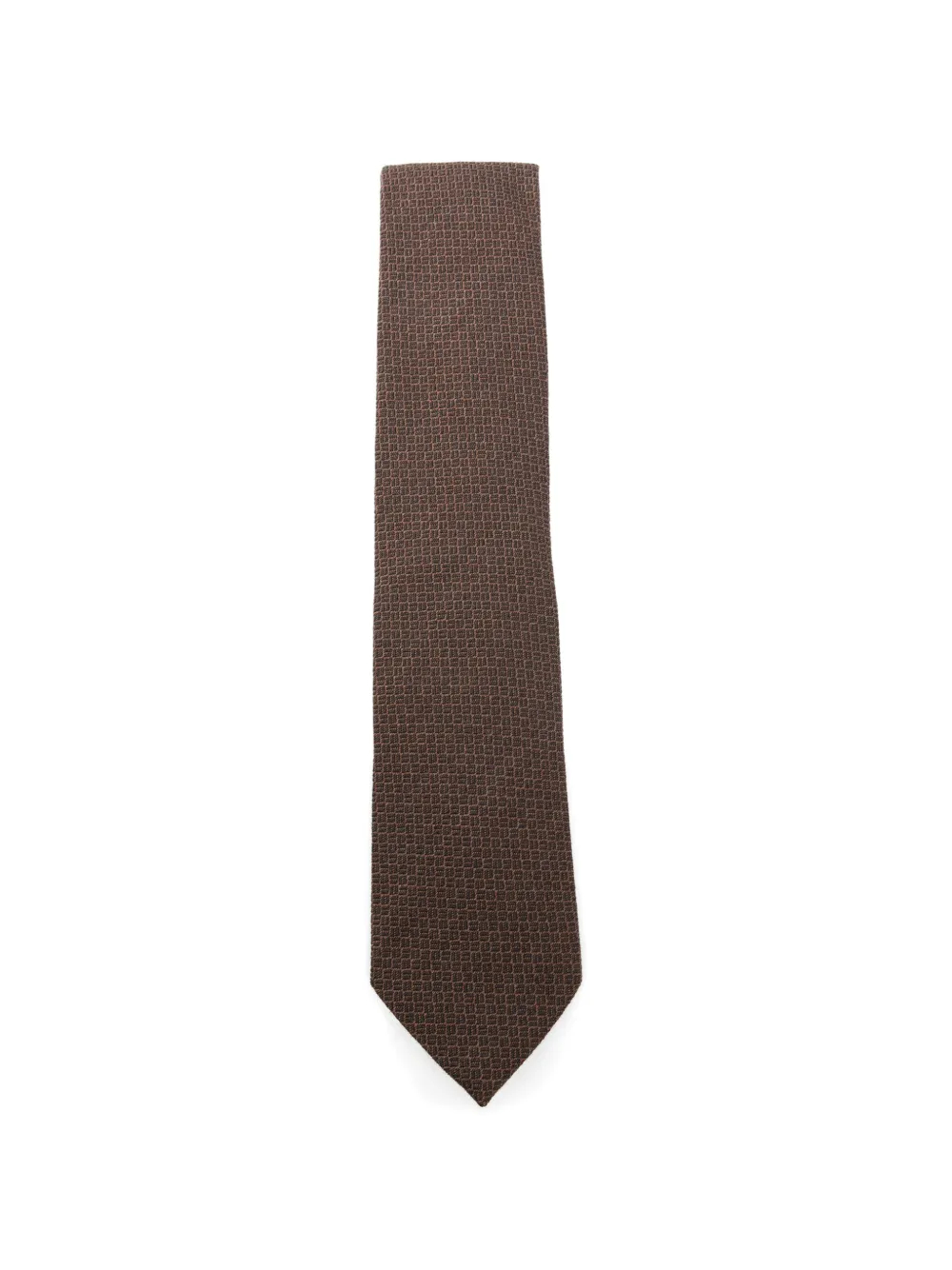 Zegna micro-pattern tie - Marrone