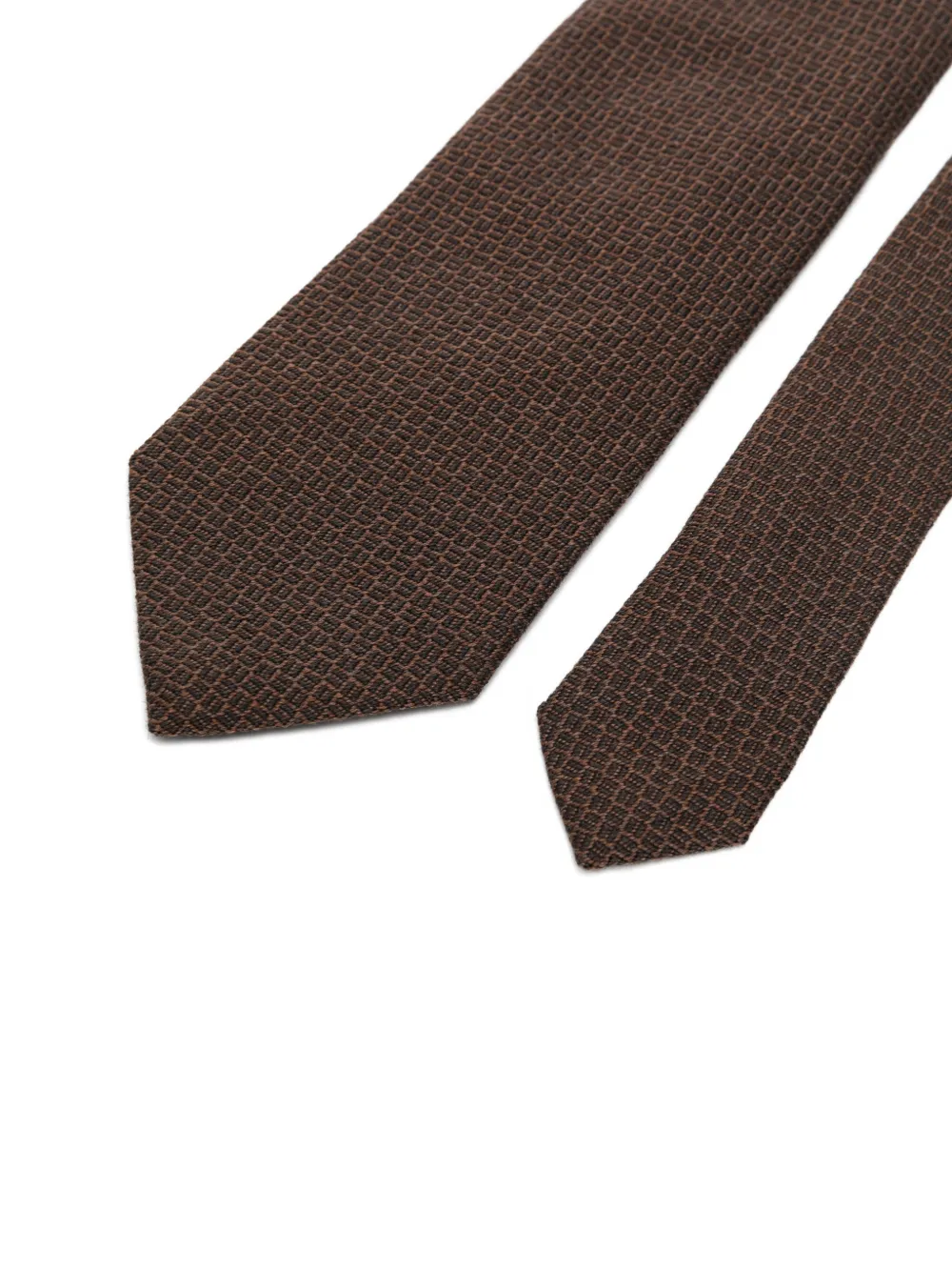 Zegna Stropdas met patroon Bruin