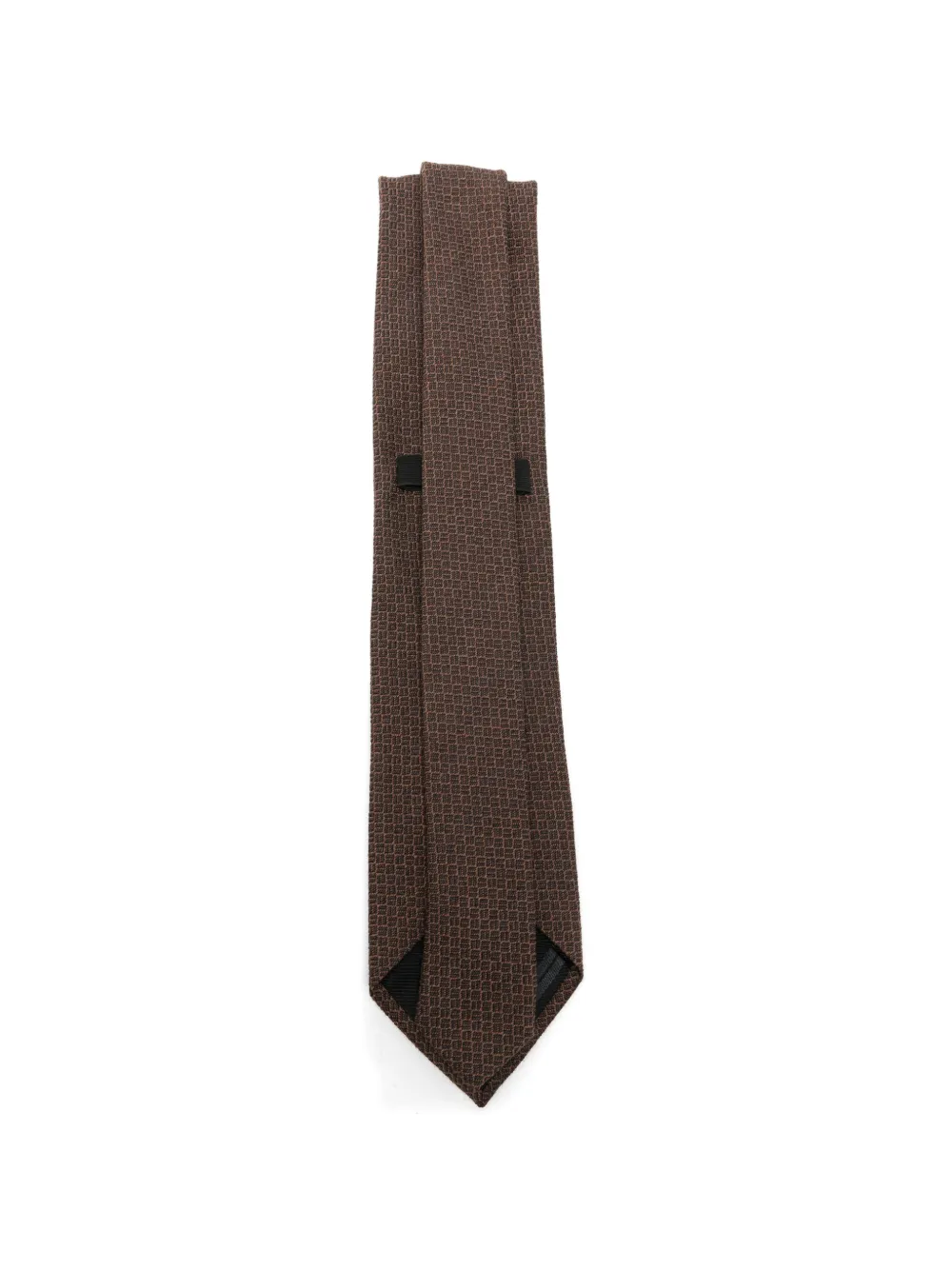 Zegna Stropdas met patroon Bruin