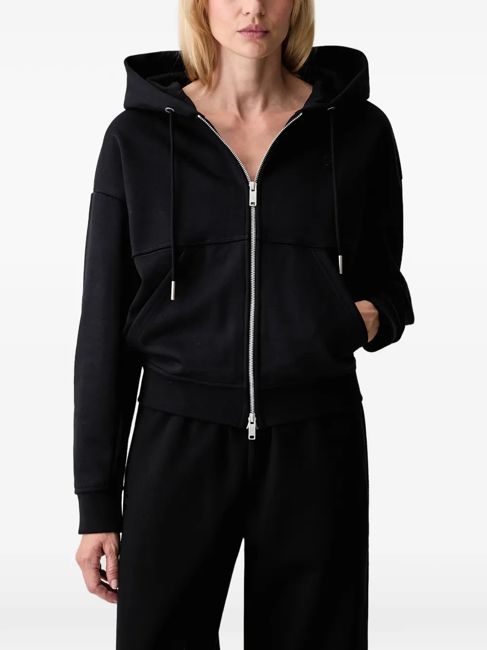 On Club Collective zip-up drawstring hoodie