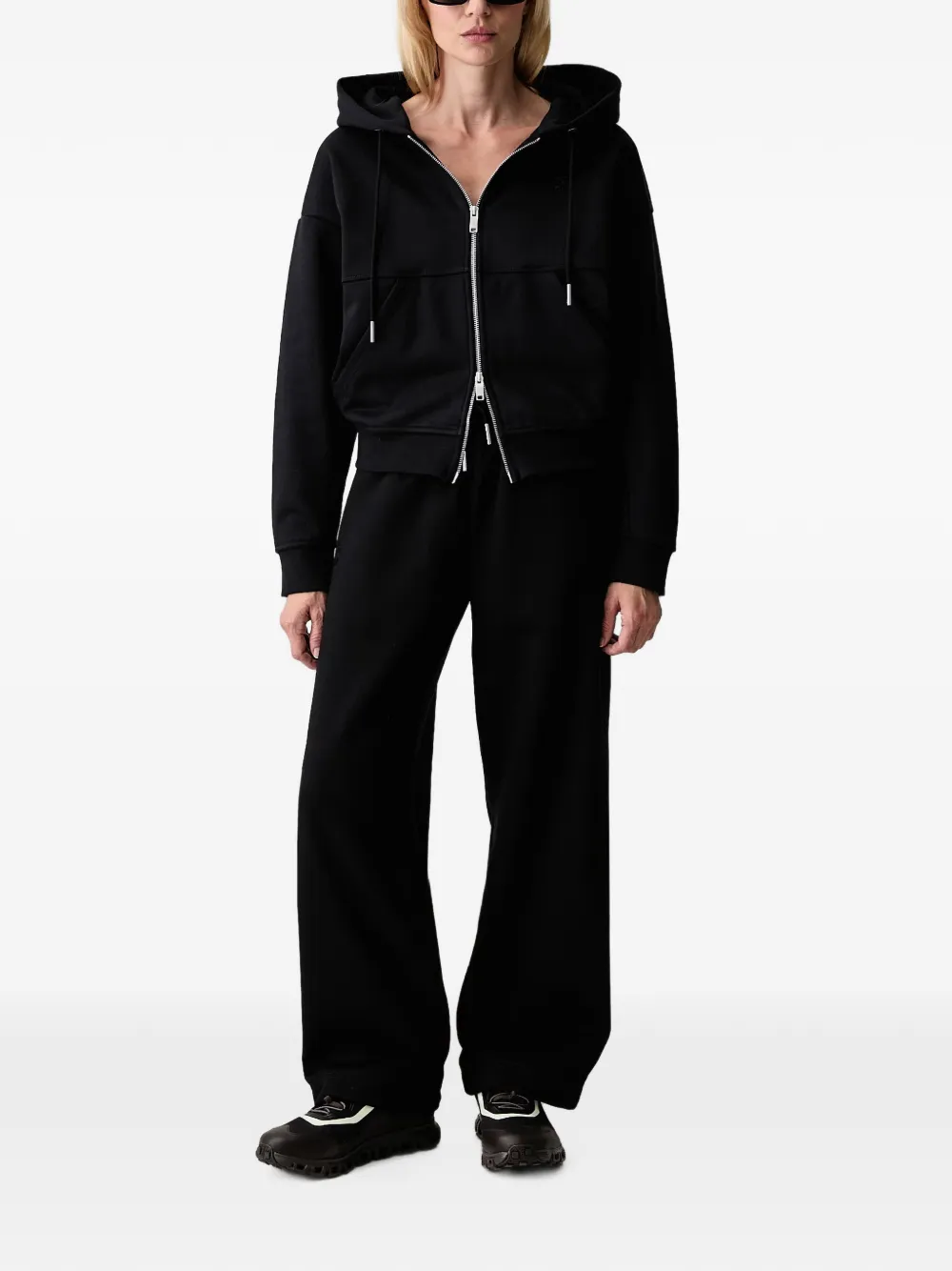 On Club Collective hoodie met trekkoord en rits Zwart