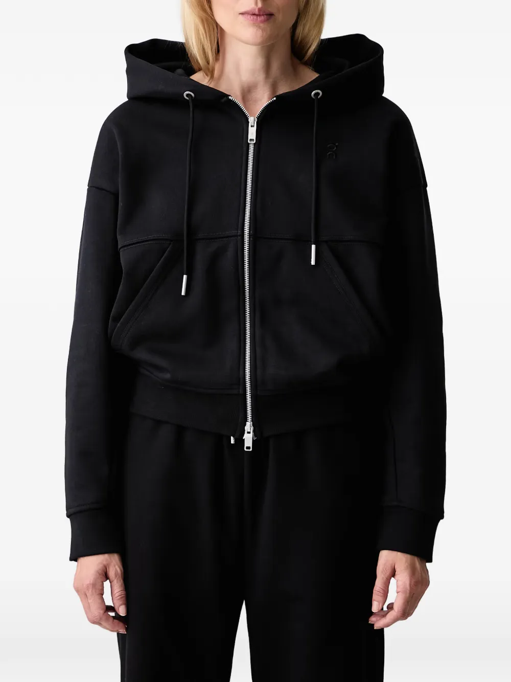 On Club Collective hoodie met trekkoord en rits Zwart