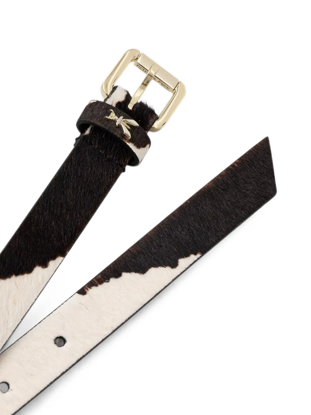 Patrizia Pepe cow-print Fly belt Bruin