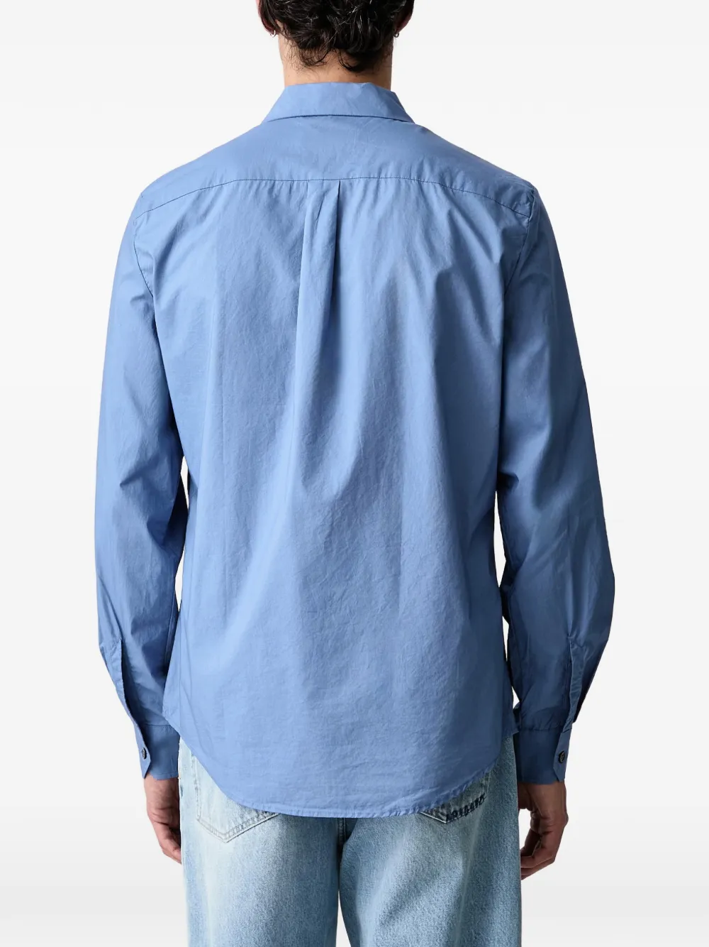 OUR LEGACY Overhemd met geborduurd logo Blauw