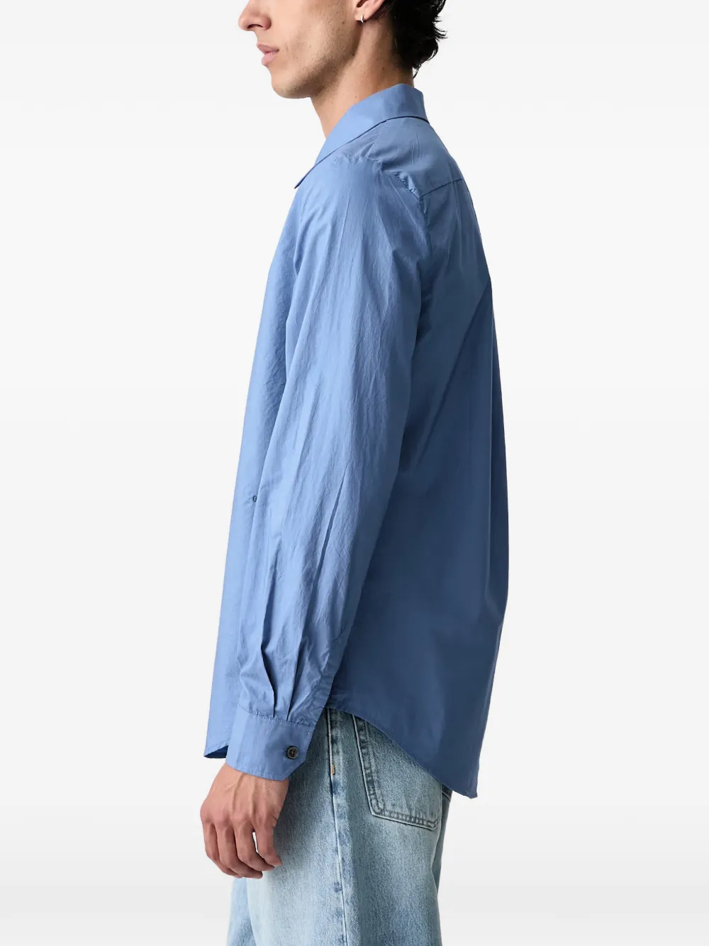 OUR LEGACY Overhemd met geborduurd logo Blauw