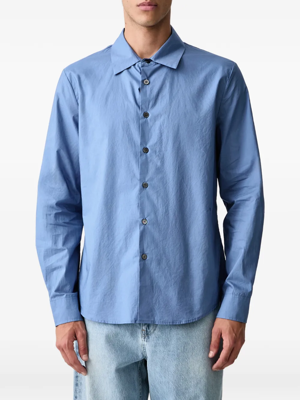 OUR LEGACY Overhemd met geborduurd logo Blauw