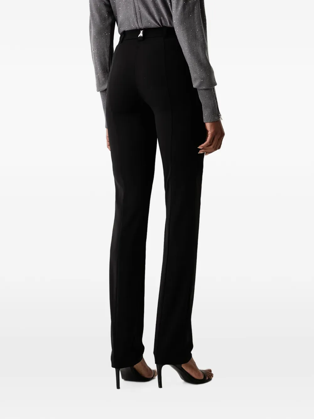 Patrizia Pepe Slim-fit broek met Fly-plakkaat Zwart
