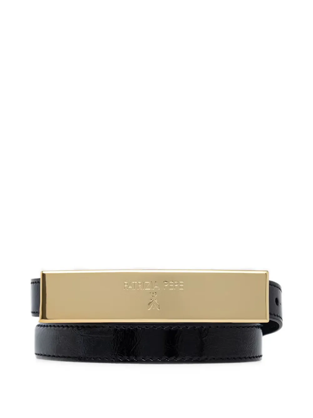 Patrizia Pepe logo-plaque leather belt