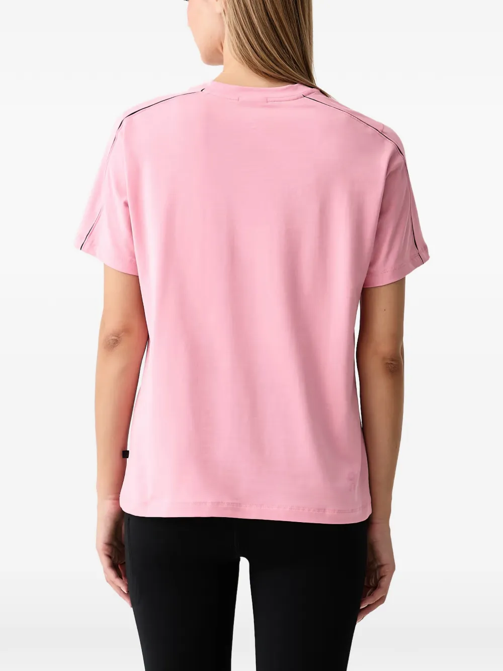 On Focus T-shirt met c trasterende afwerking Roze