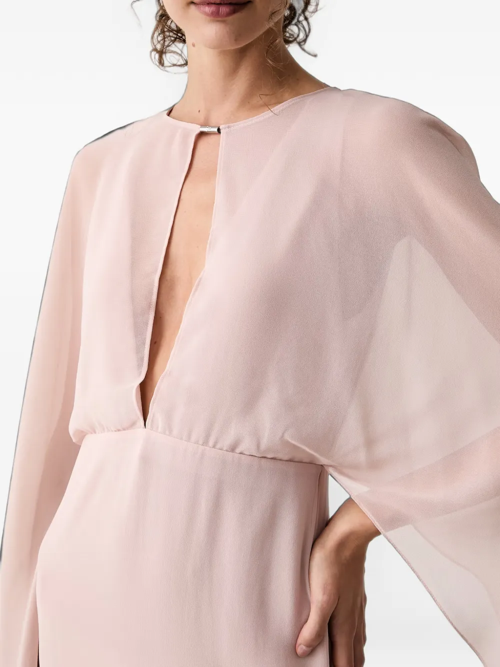 Patrizia Pepe Jurk met capemouwen Roze