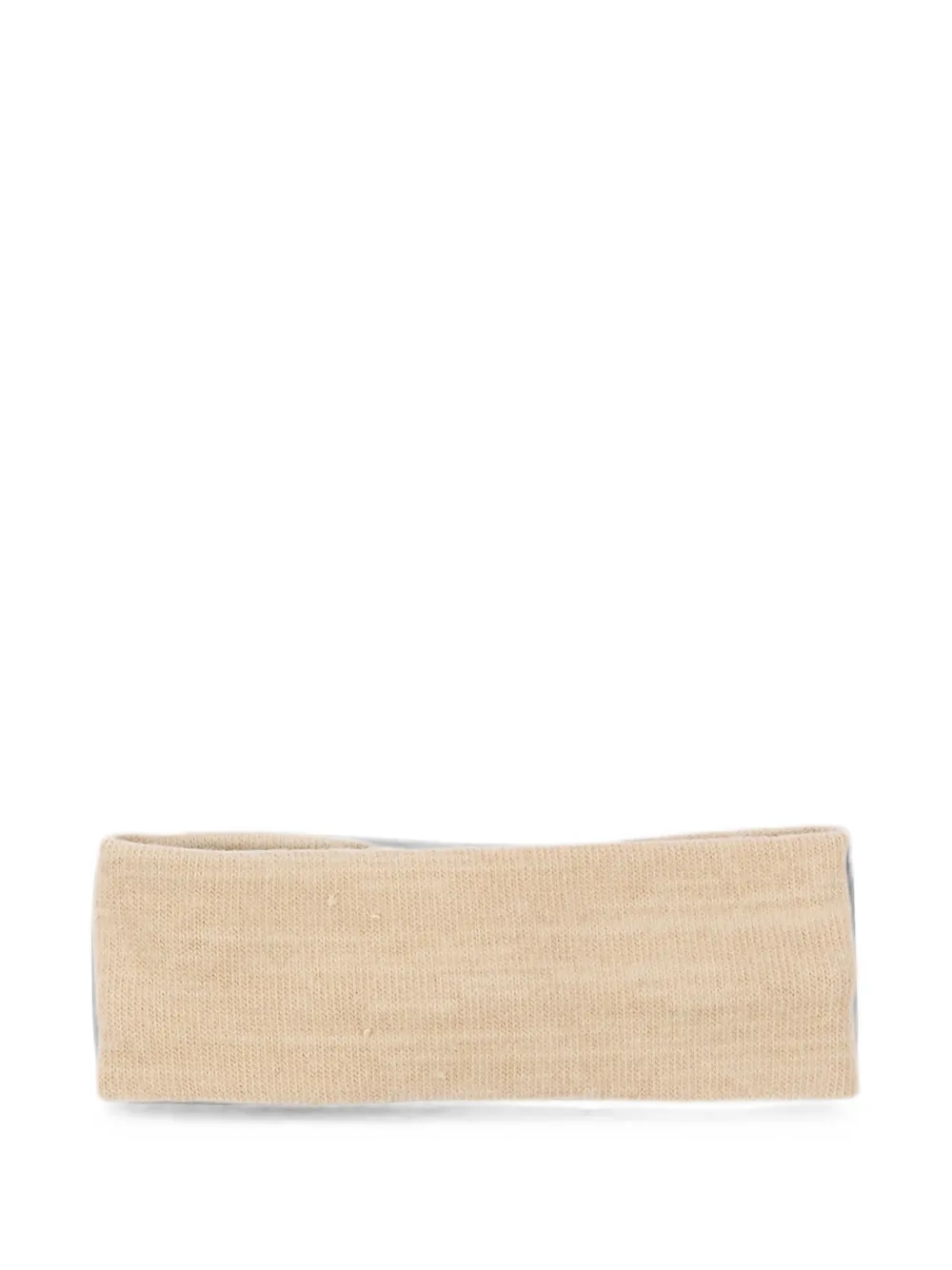 Bamboom Gebreide haarband met knoopdetail Beige