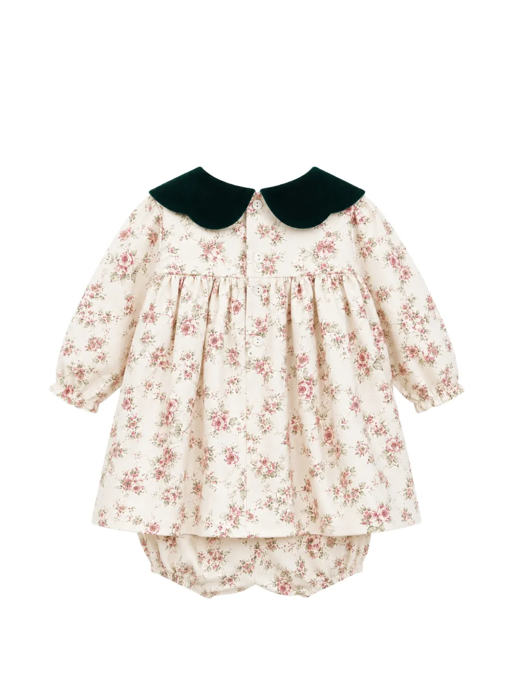 La Stupenderia Tweedelig jurkenset met bloemenprint Beige