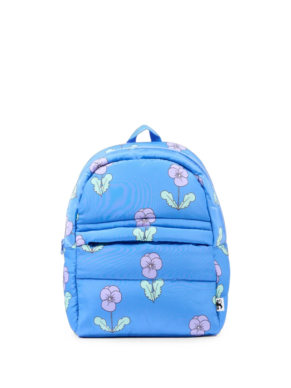 Mini Rodini floral-print padded backpack - Blu