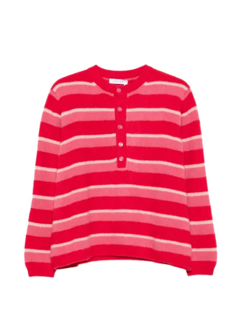 Liska striped button-fastening sweater