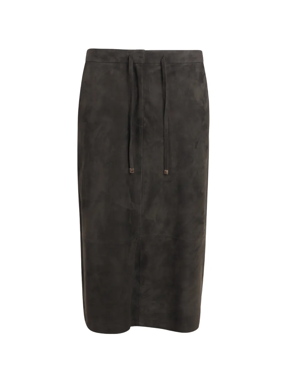 'S Max Mara suede drawstring-waist skirt - Gris