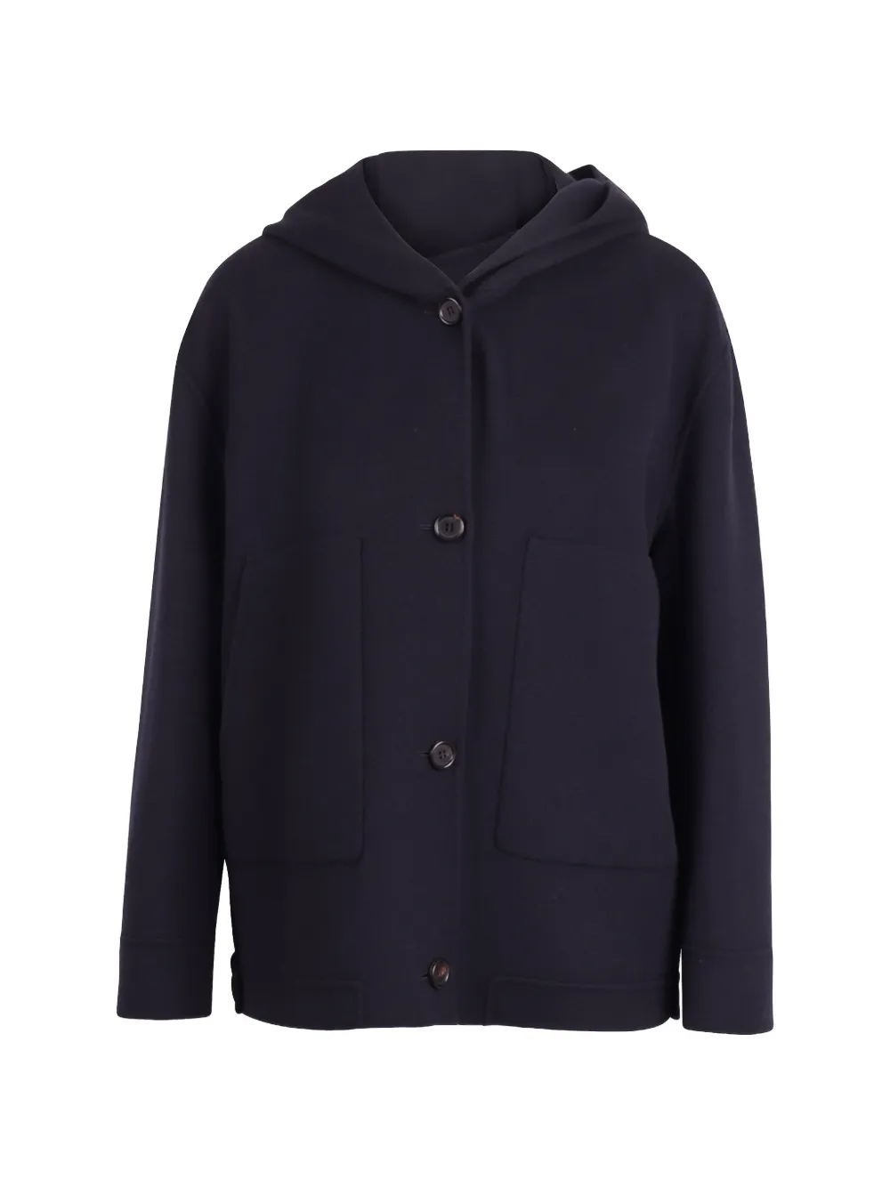 'S Max Mara hooded button-up coat - Blu