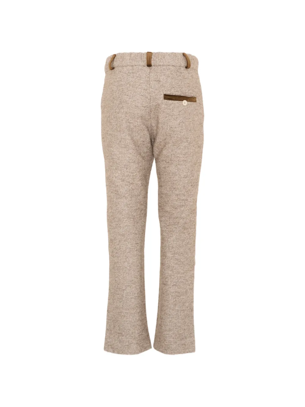 Patachou Katoenen broek met visgraat-patroon Beige