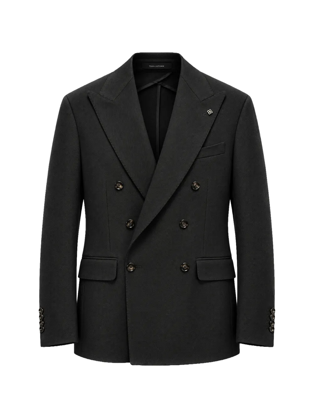 Tagliatore double-breasted peak-lapel blazer Zwart
