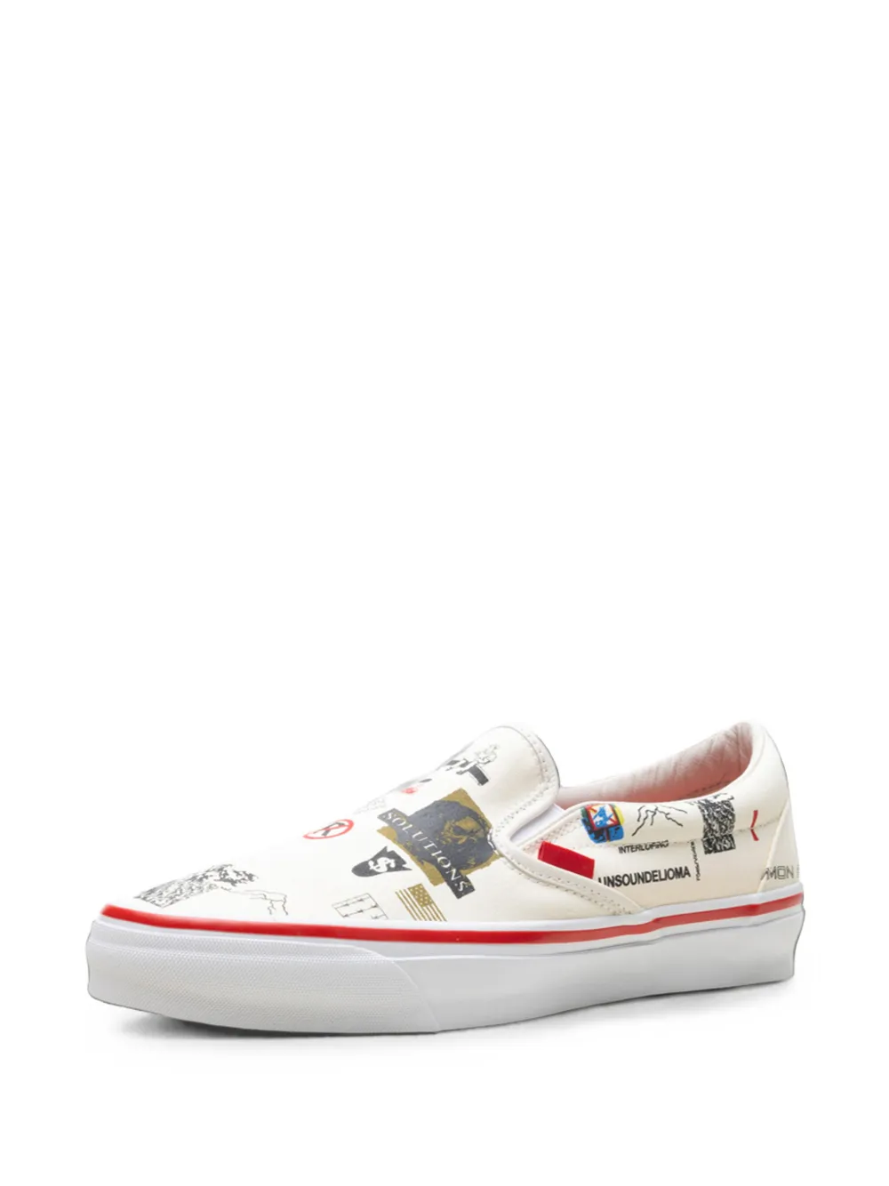 Vans graphic-print LX Classic Slip-On 98 sneakers Wit