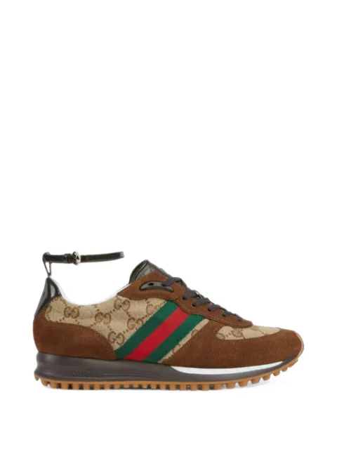 Gucci GG Supreme Web-stripe sneakers