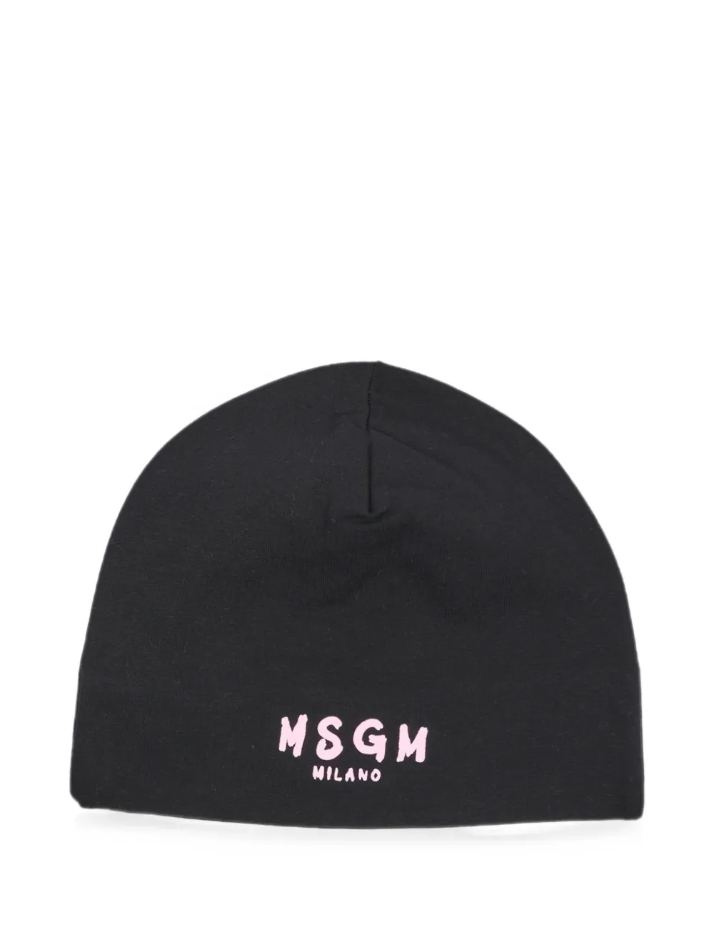 MSGM Kids logo-print beanie hat - Nero
