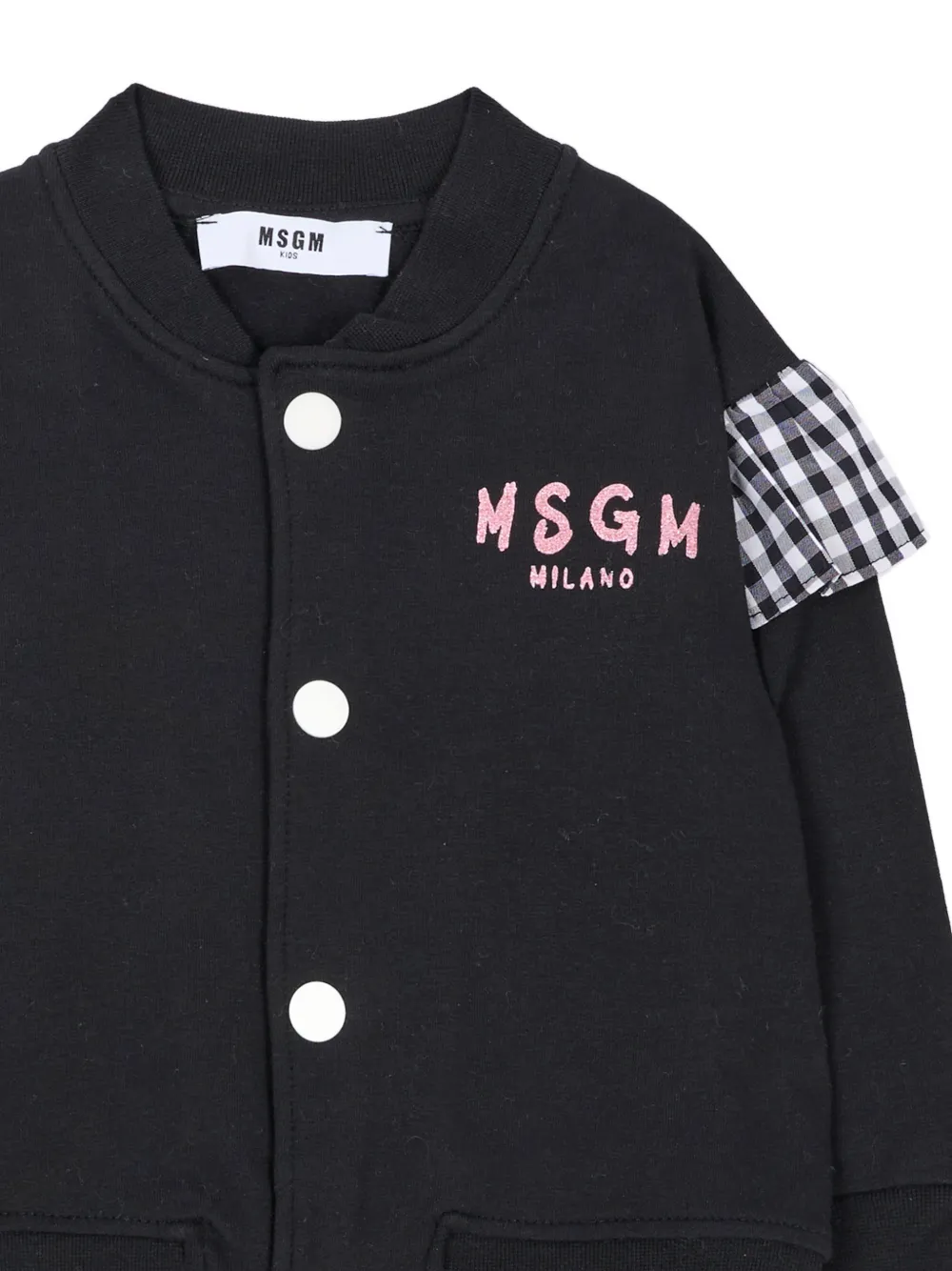 MSGM Kids Trainingspak met gingham-ruches Zwart