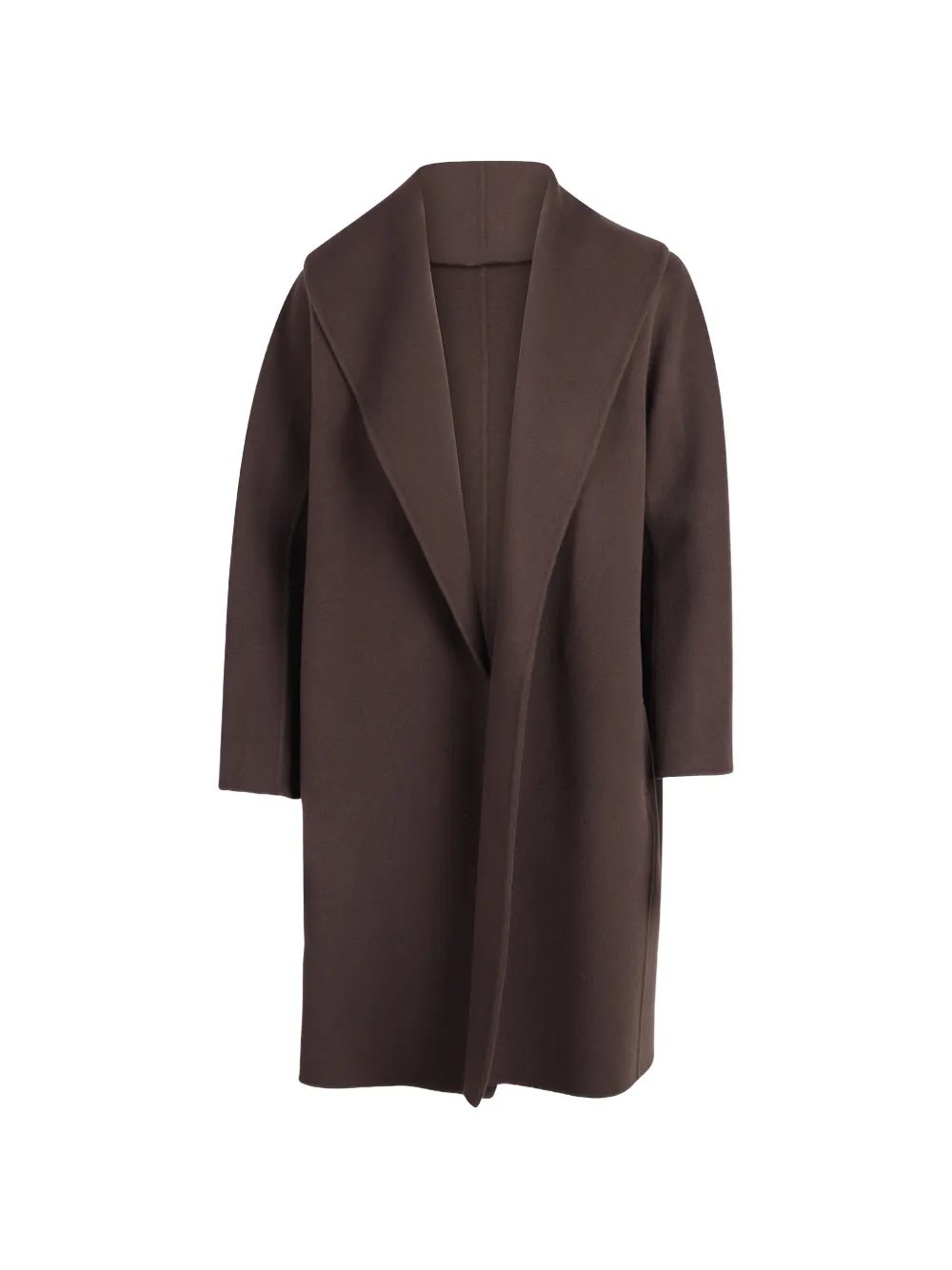 'S Max Mara shawl-collar open-front coat - Marrone