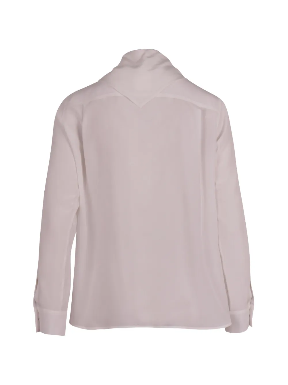 Max Mara scarf-detail long-sleeve blouse Wit