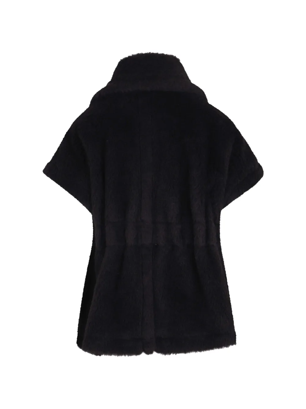 Max Mara Teddy belt-fastening cape jacket Zwart