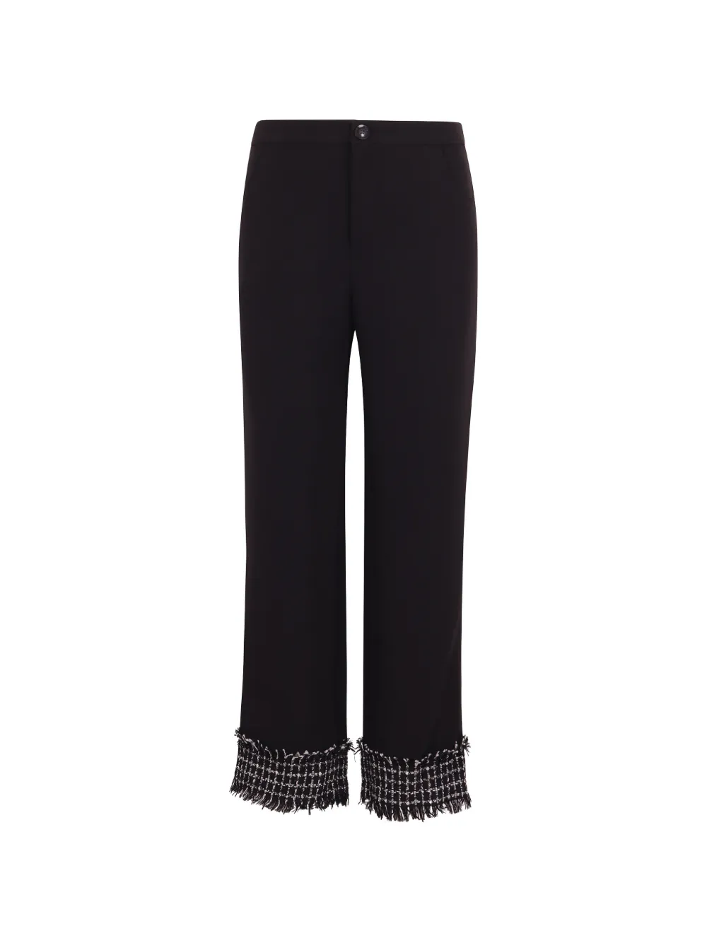 Jovonna Zinnia tweed-trim trousers