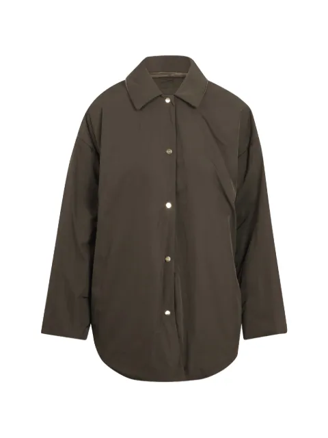 Max Mara logo-embroidered button-up jacket