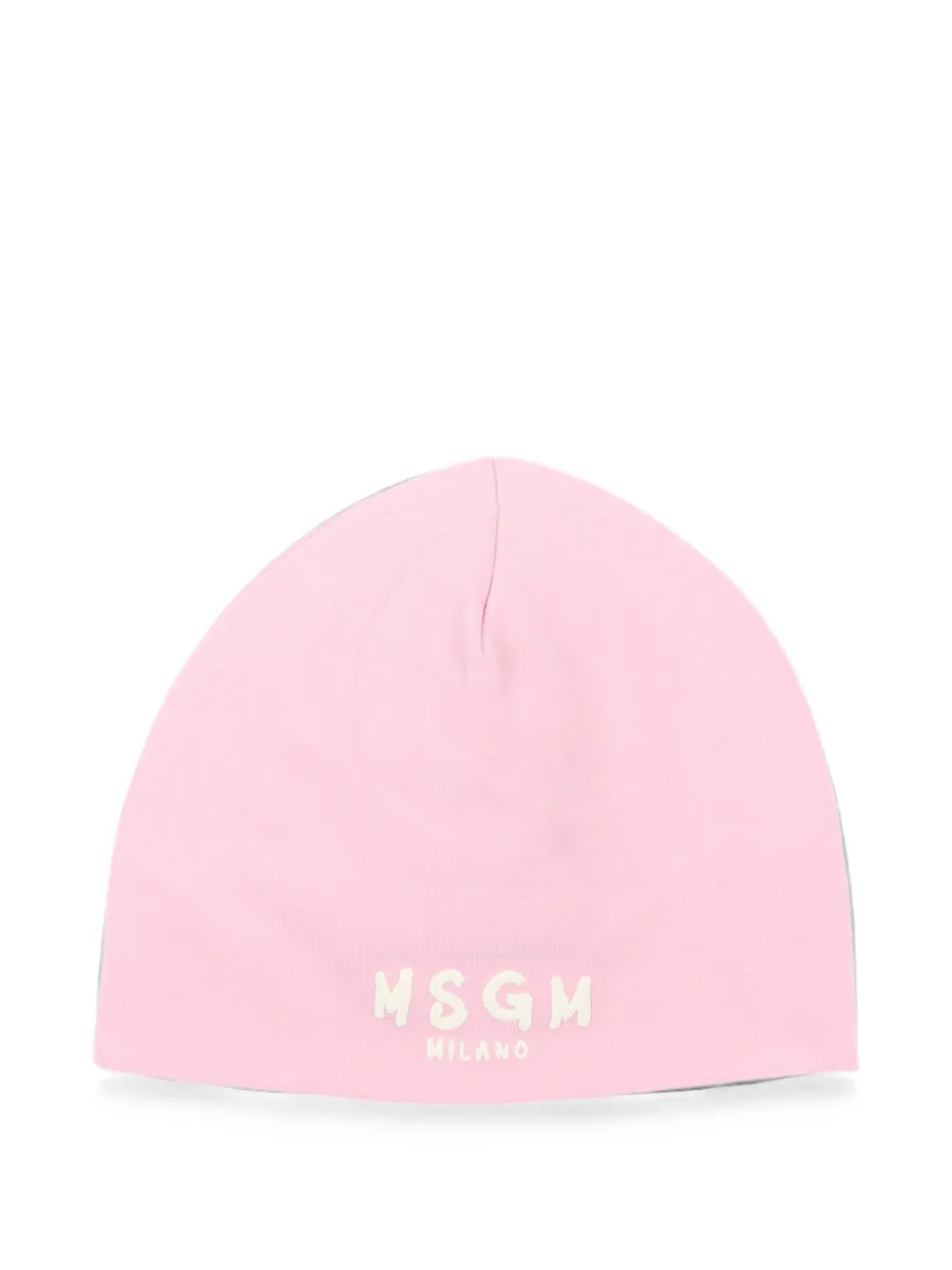 MSGM Kids logo-print beanie hat - Rosa