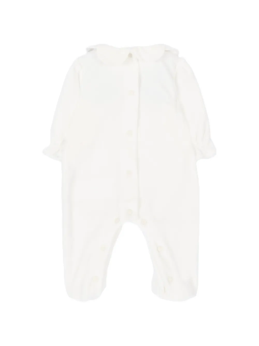 Patachou Pyjama met Peter Pan-kraag en vlak met Schotse ruit Wit
