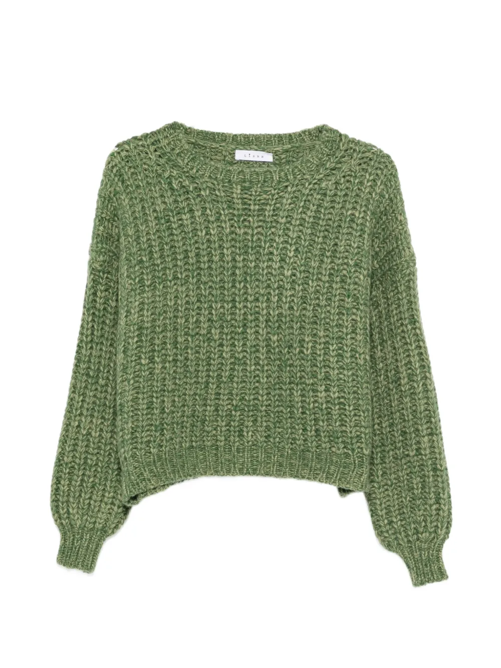 Liska Chunky-knit Long-sleeve Sweater In Green
